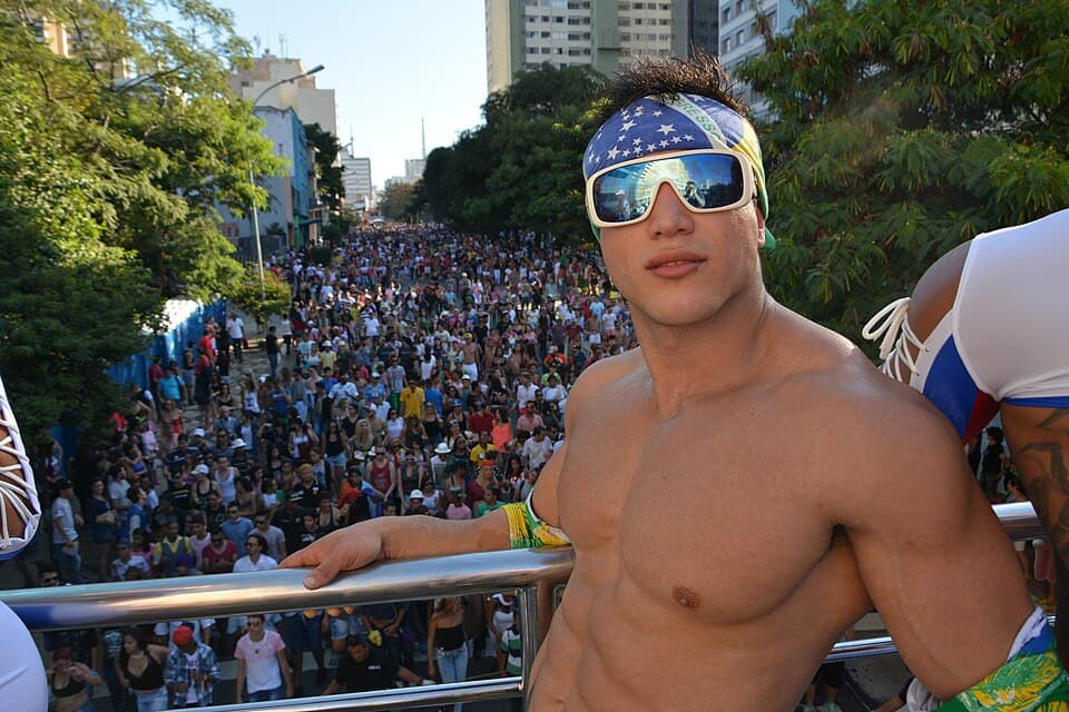 Participants filling Avenida Paulista at the São Paulo LGBTQ+ Pride Parade